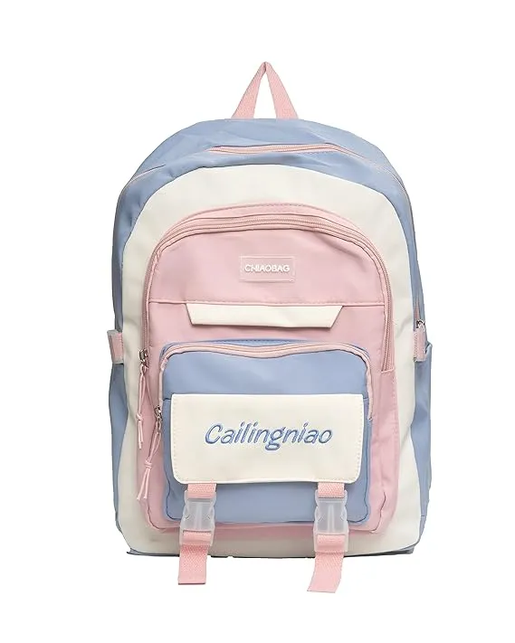 Pastel Color Multi Pocket Casual Backpack - Product Details